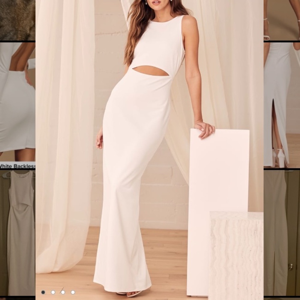 Lulu’s maxi sleeveless cutout dress